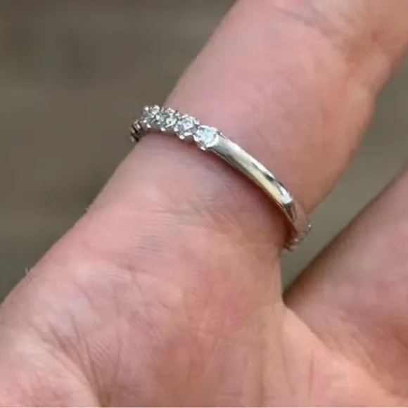 New 925 Sterling Silver with Heart Moissanite Stones Engagement Ring 5 6 7 8 9